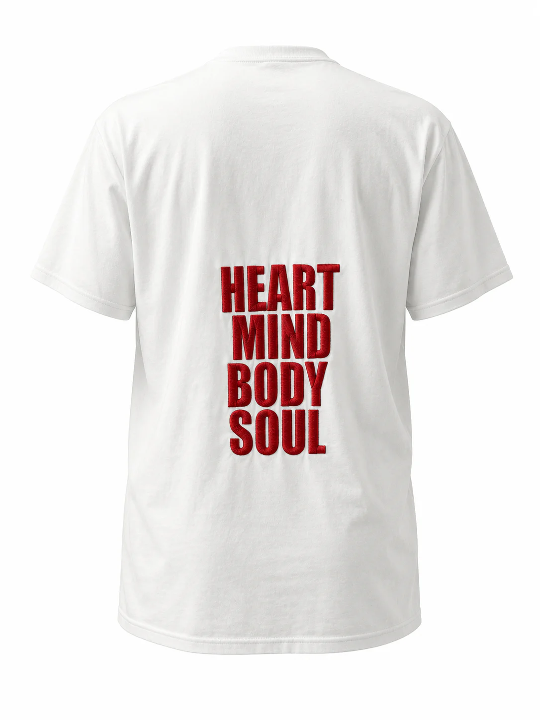 Back of the white Trust It Shirt